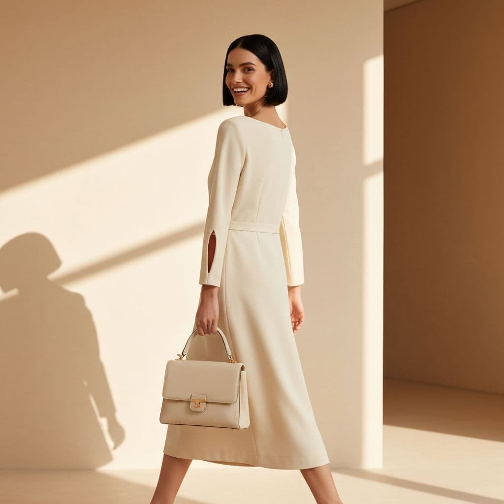 Elegant woman with luxury handbag